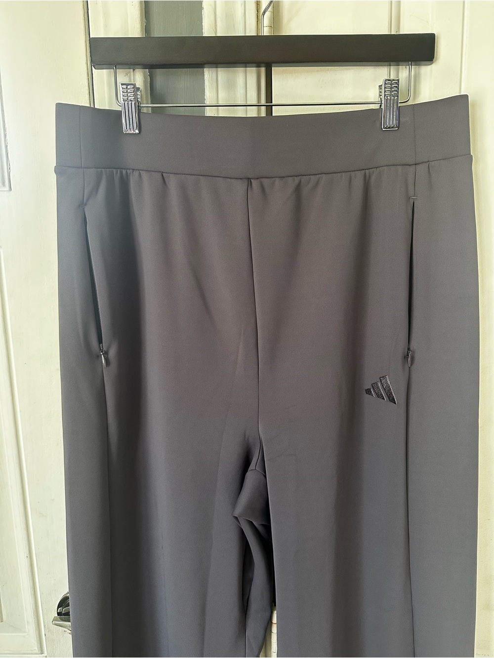Adidas Shadow Violet High-Waisted Wide-Leg Athletic Pants - XL - Picture 2 of 5